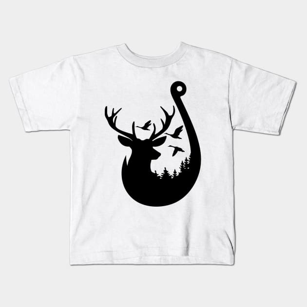 Deer Hunting, Funny Hunting Shirt for Men, American Deer Hunter Gift, Sorry I wasn't Listening, hunter Kids T-Shirt by SeleART